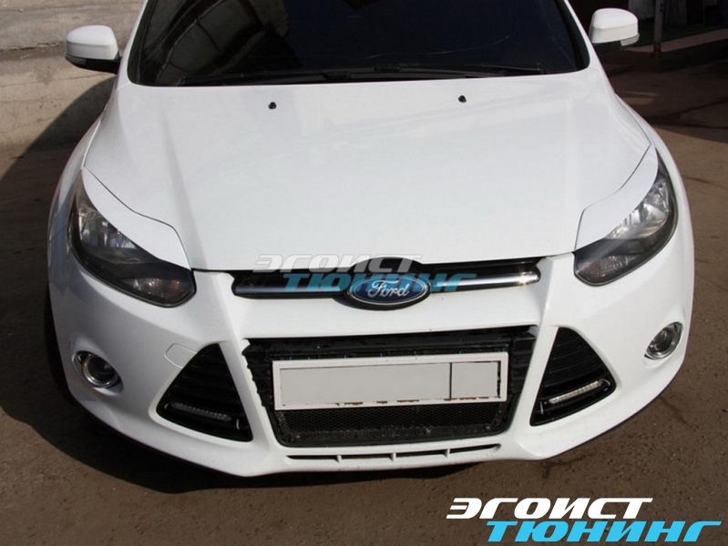 Реснички на фары Ford Focus 2 рестайлинг 2008-2011г 2шт